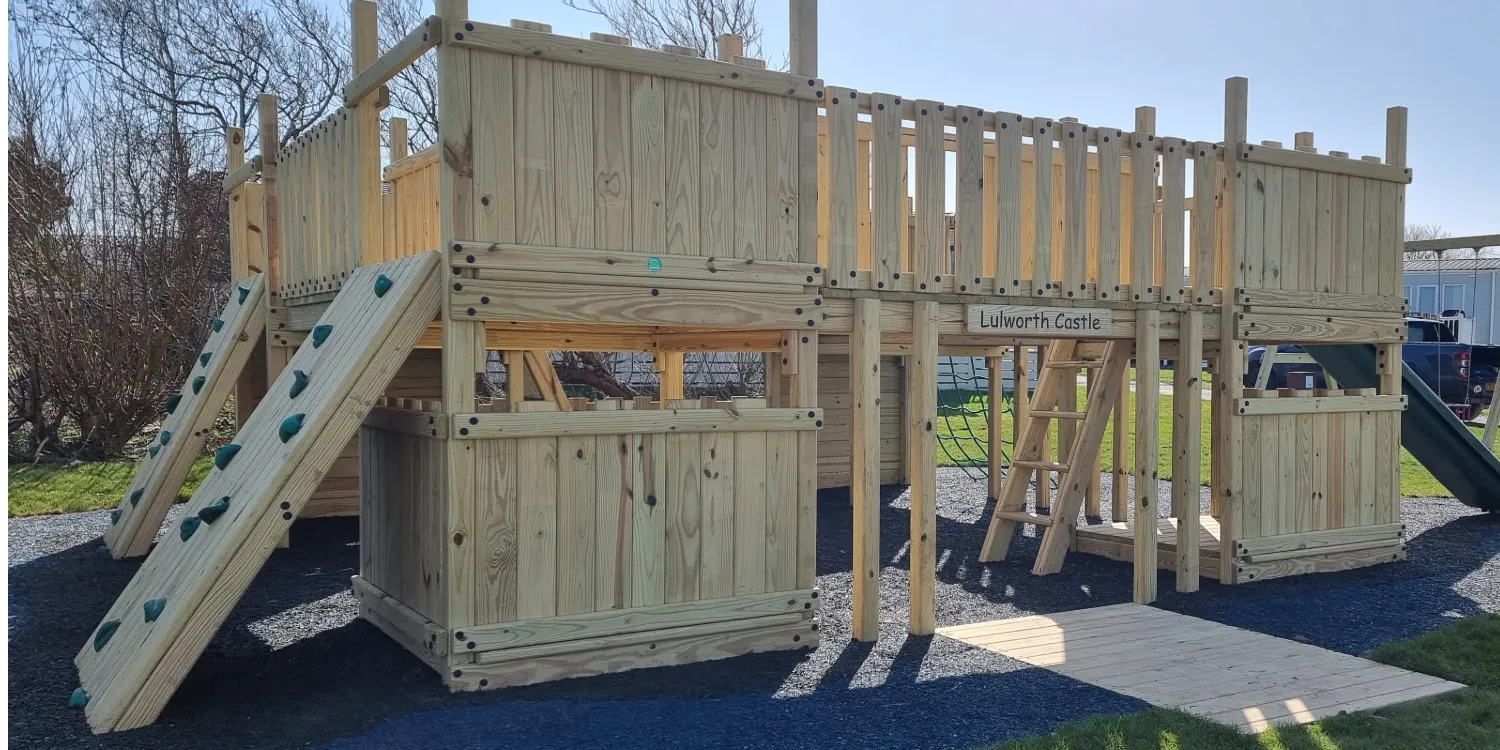 Leisure timber fort play area